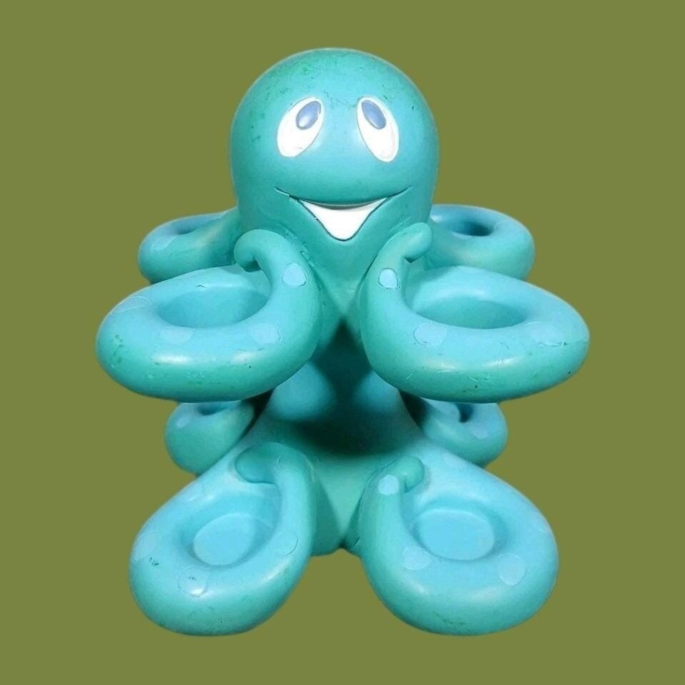 Chung Mao Y2K Sea Creature Octopus Toothbrush Holder Teal Resin Pre-Prod Decor